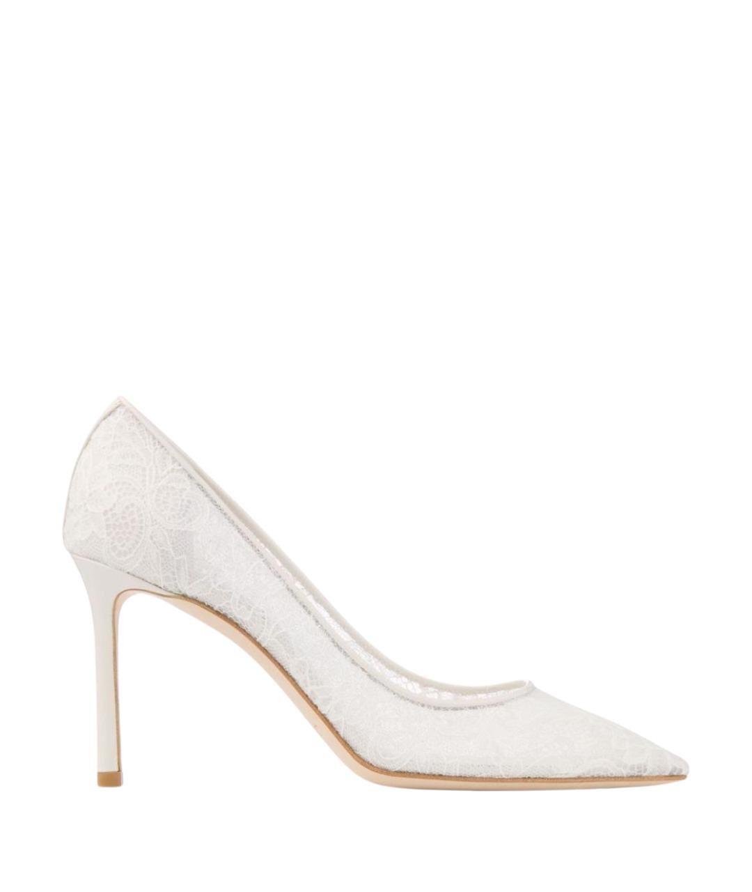 JIMMY CHOO Белые текстильные туфли, фото 1