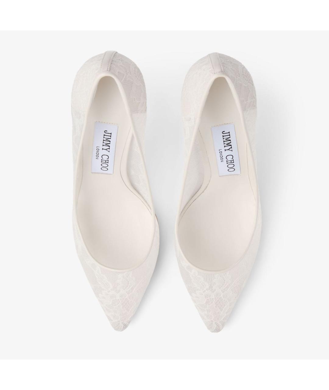 JIMMY CHOO Белые текстильные туфли, фото 2