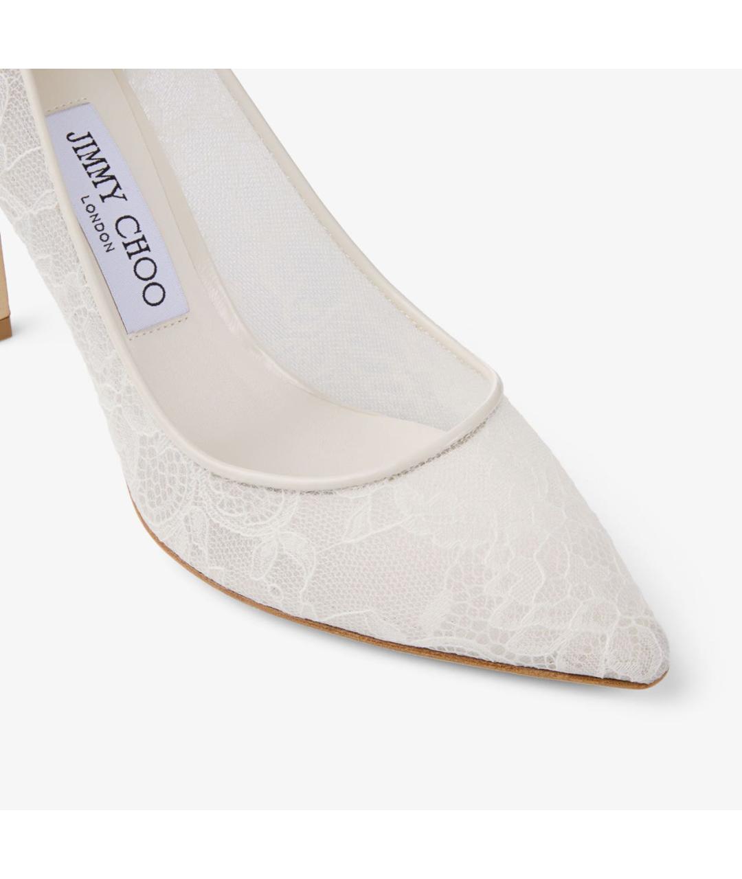 JIMMY CHOO Белые текстильные туфли, фото 3