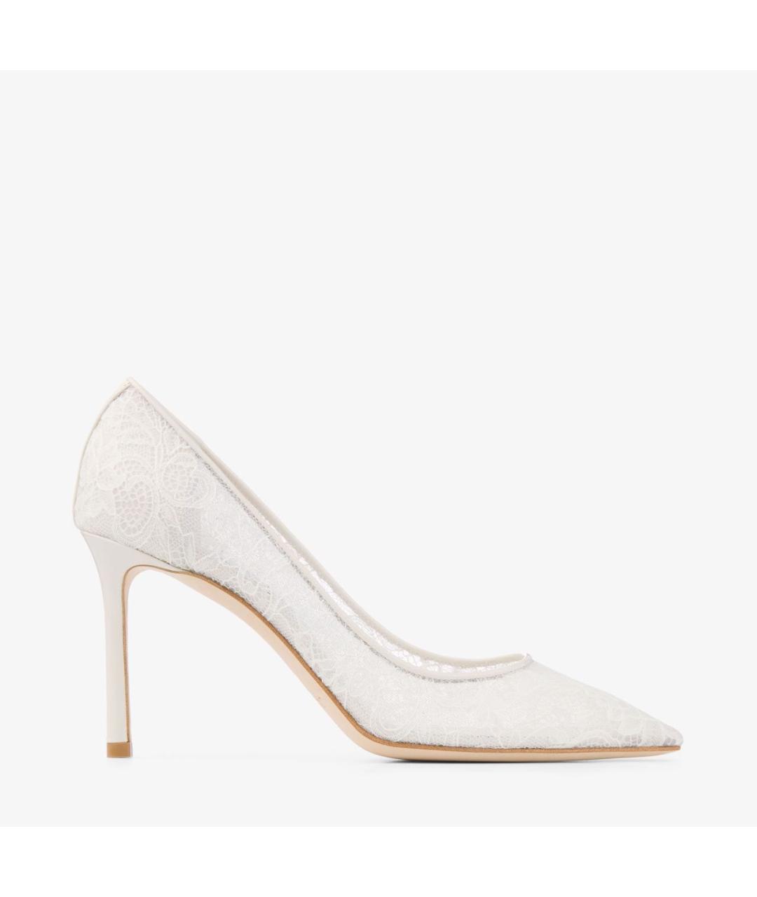 JIMMY CHOO Белые текстильные туфли, фото 8