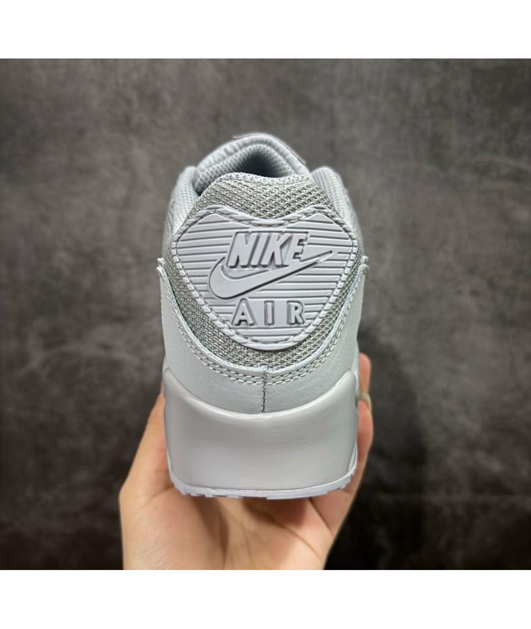 NIKE Серые кожаные низкие кроссовки / кеды, фото 7