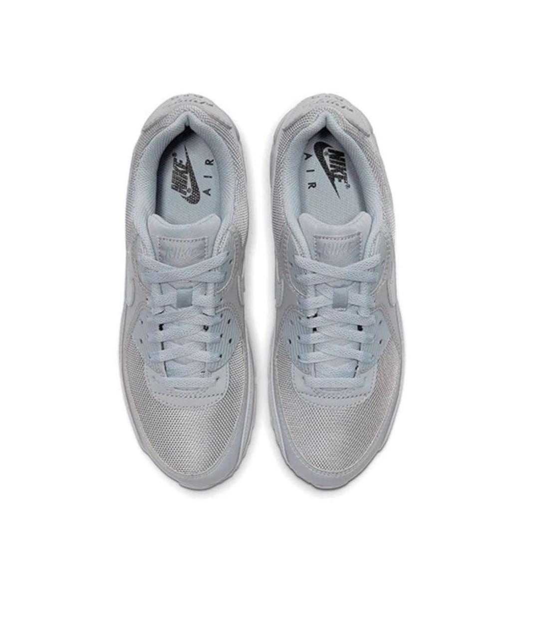 NIKE Серые кожаные низкие кроссовки / кеды, фото 3