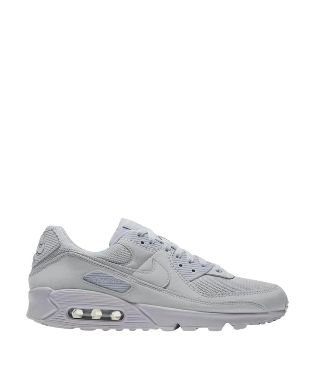 NIKE Серые кожаные низкие кроссовки / кеды, фото 1