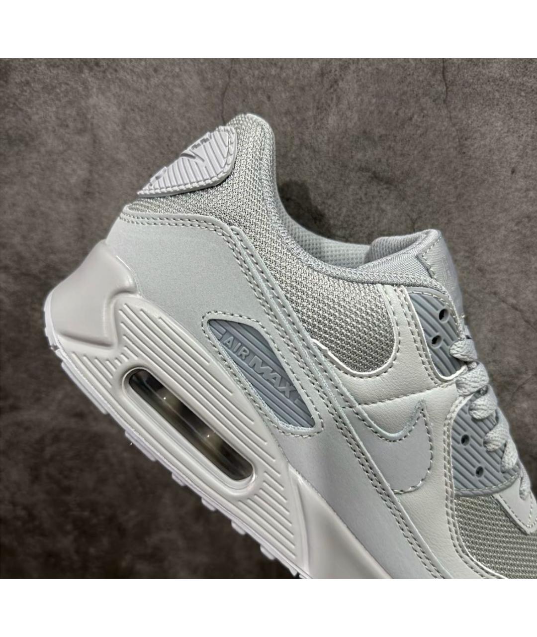 NIKE Серые кожаные низкие кроссовки / кеды, фото 8