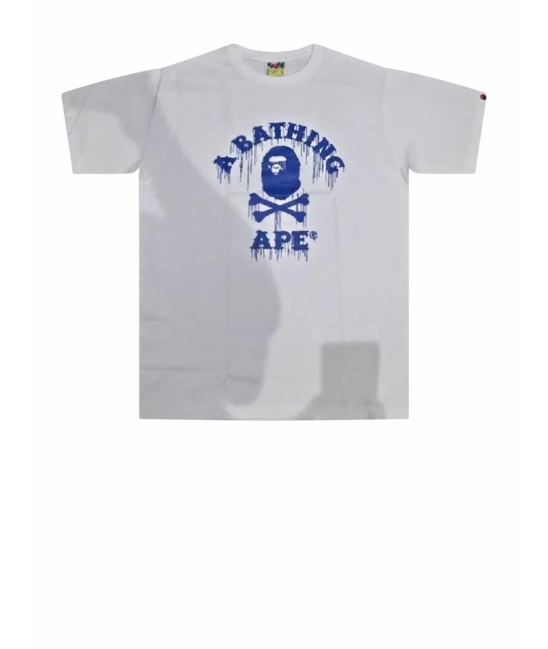 A BATHING APE Белая хлопковая футболка, фото 1