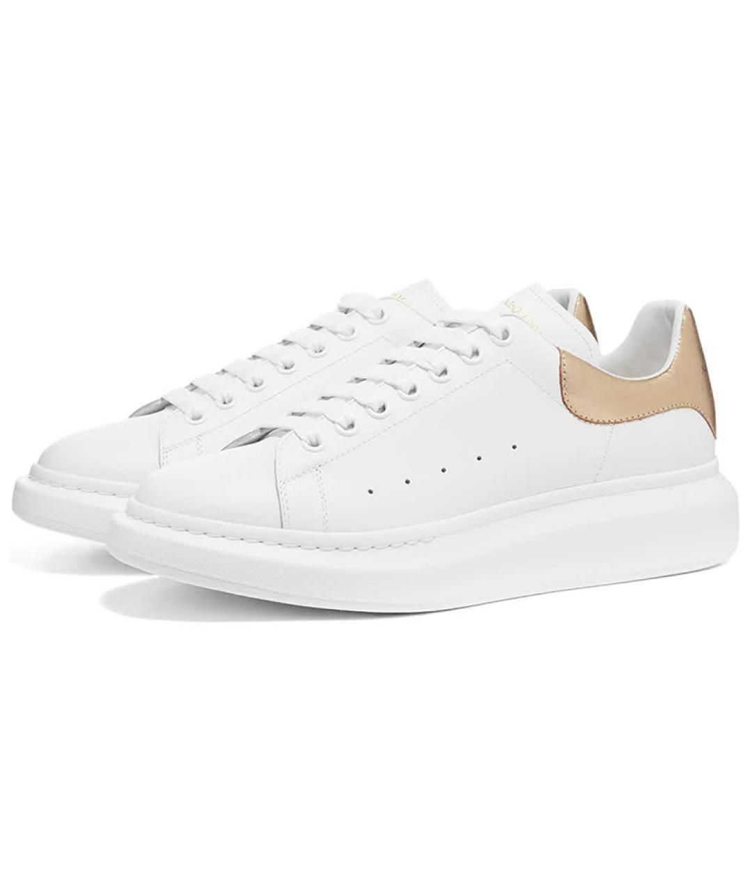 ALEXANDER MCQUEEN Белые кожаные низкие кроссовки / кеды, фото 2