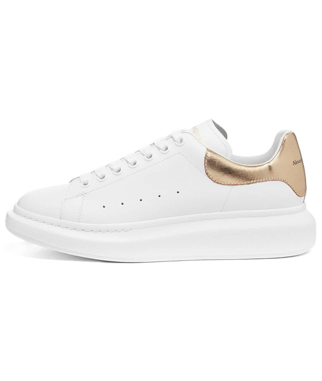 ALEXANDER MCQUEEN Белые кожаные низкие кроссовки / кеды, фото 6