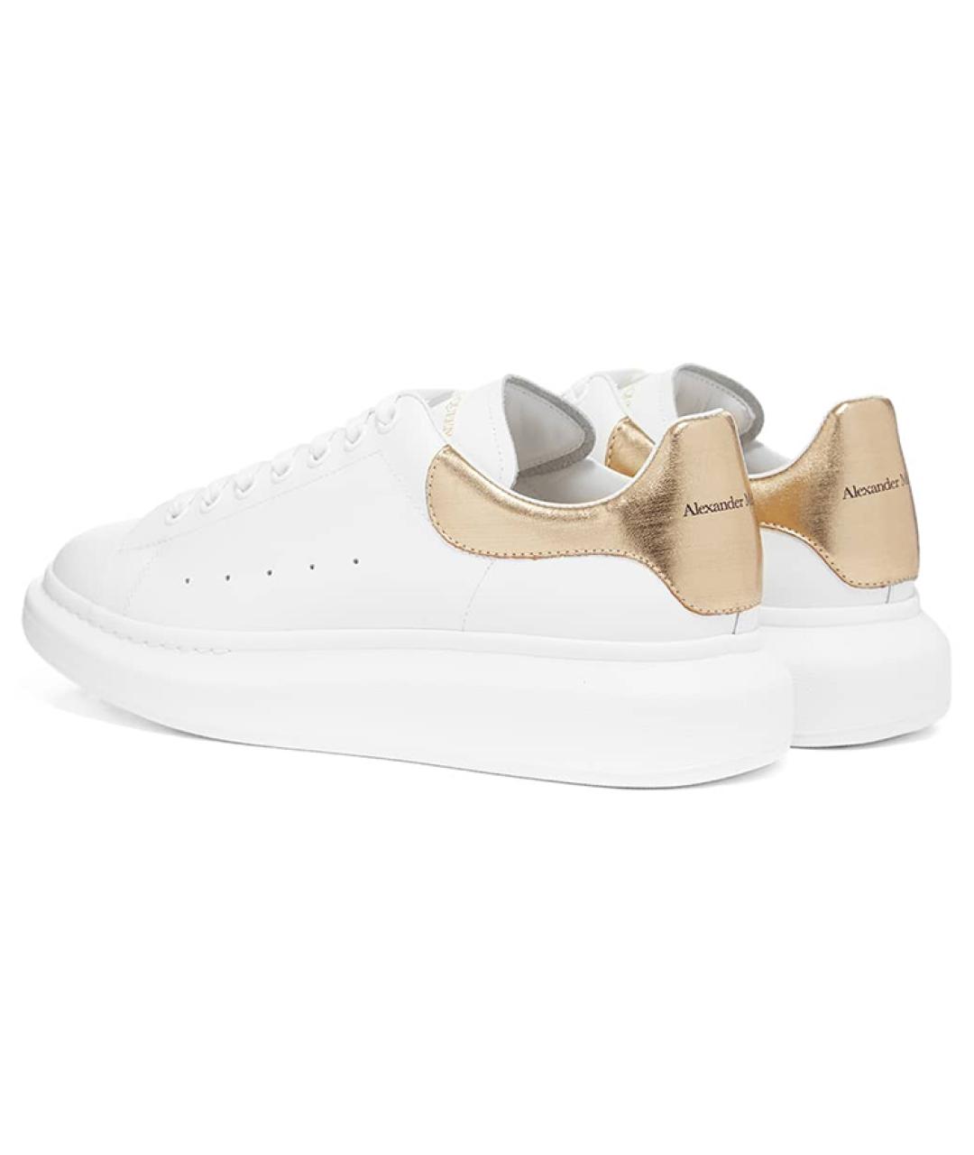 ALEXANDER MCQUEEN Белые кожаные низкие кроссовки / кеды, фото 3