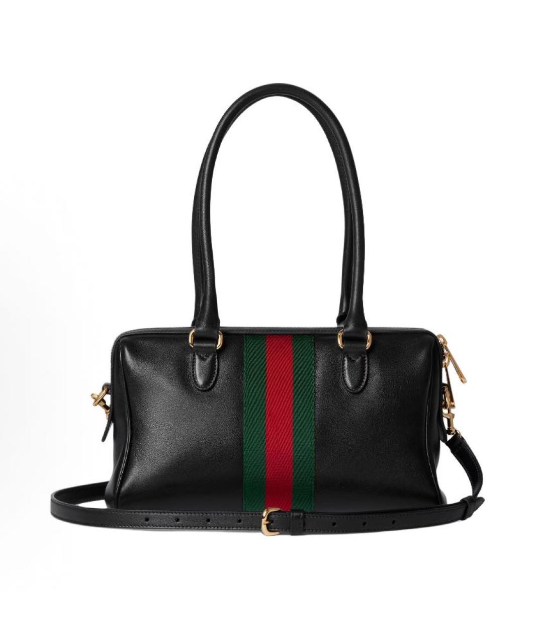 GUCCI Черная кожаная сумка с короткими ручками, фото 3
