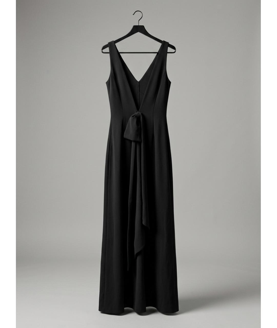 MAX MARA Черное полиэстеровое вечернее платье, фото 5