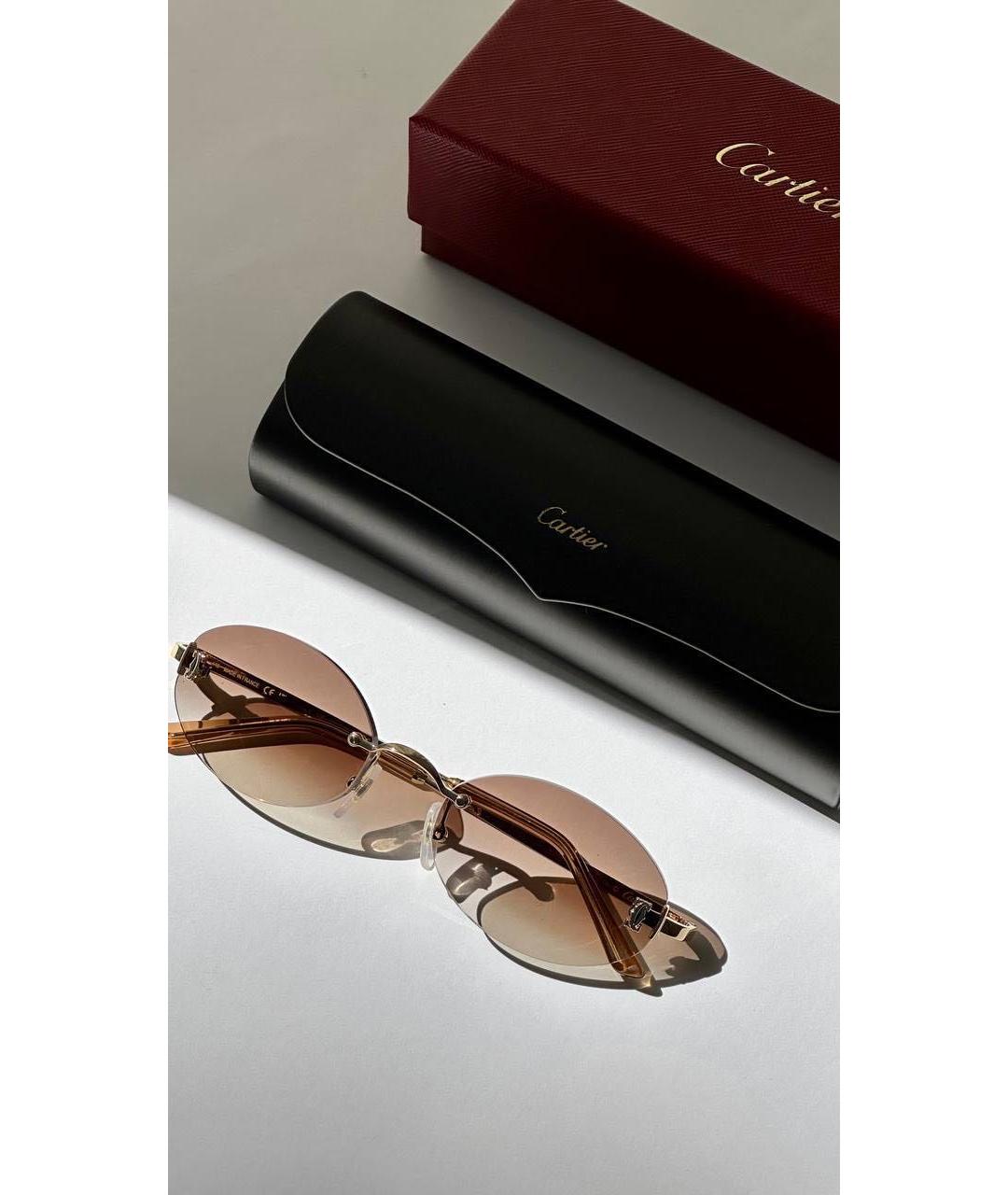 CARTIER Мульти металлические солнцезащитные очки, фото 3
