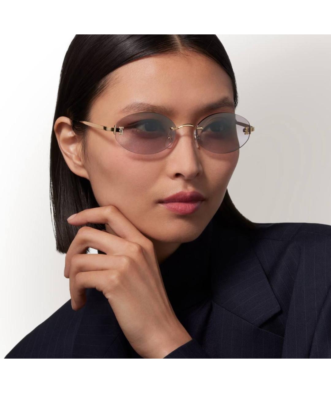 CARTIER Мульти металлические солнцезащитные очки, фото 5
