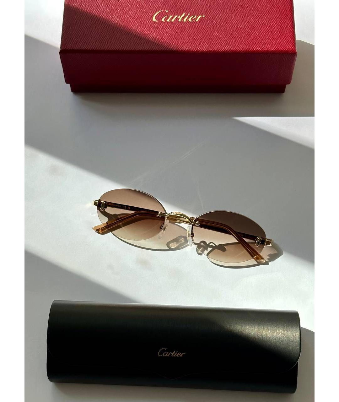 CARTIER Мульти металлические солнцезащитные очки, фото 6