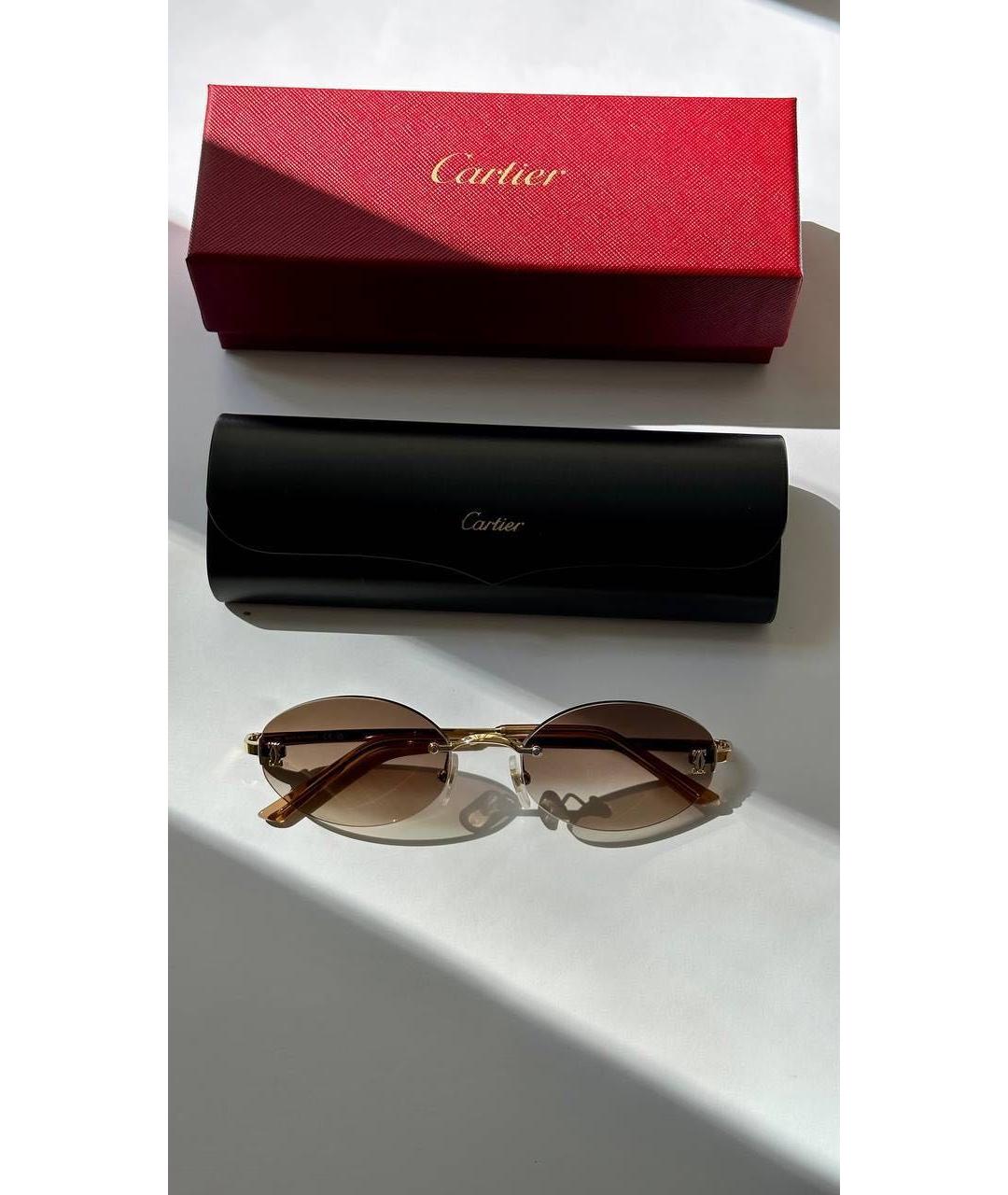 CARTIER Мульти металлические солнцезащитные очки, фото 2