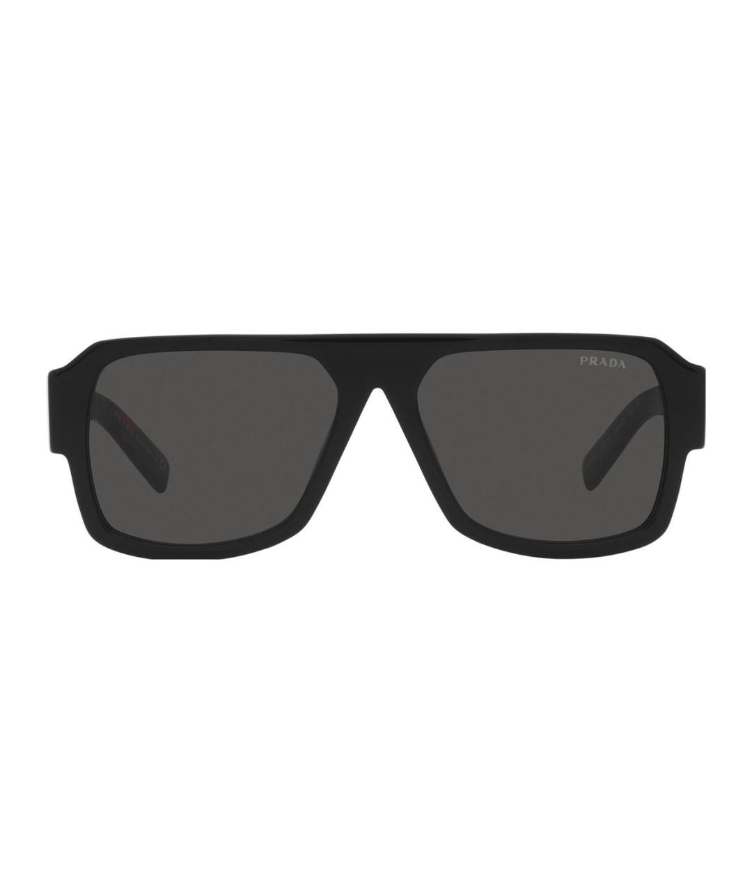 PRADA Черные пластиковые солнцезащитные очки, фото 2