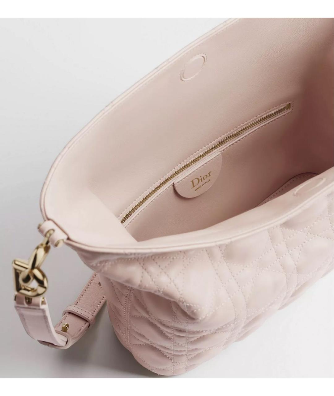 CHRISTIAN DIOR Розовая кожаная сумка через плечо, фото 3
