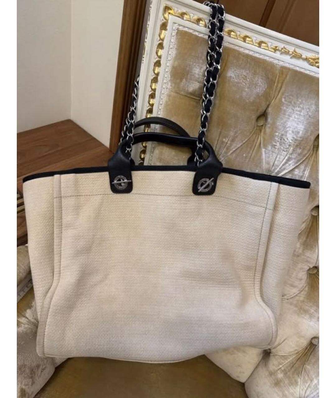 CHANEL Белая сумка тоут, фото 2