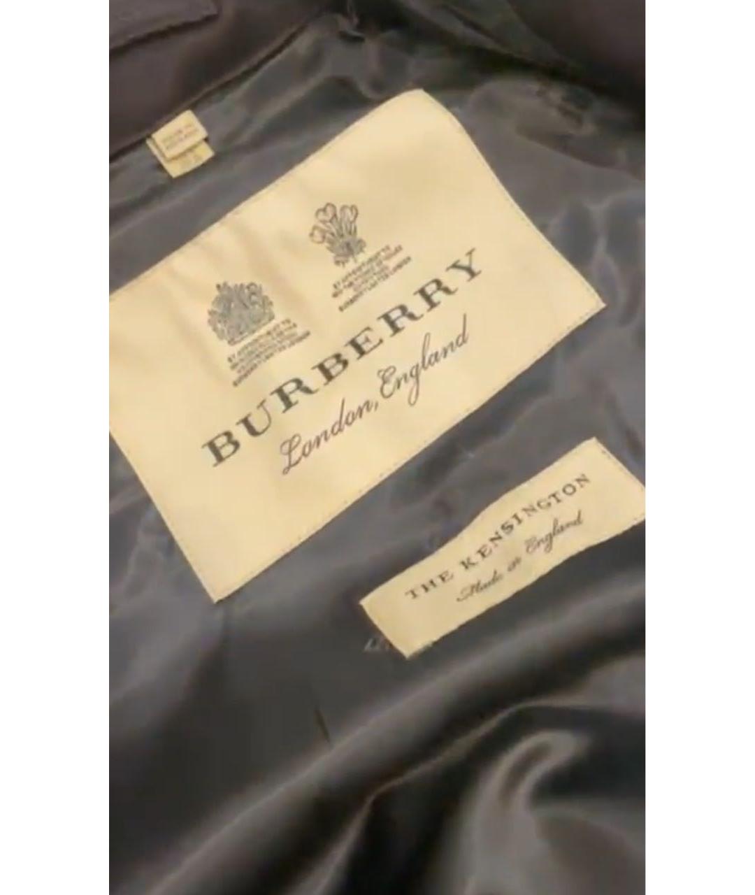 BURBERRY Фиолетовое хлопковое пальто, фото 3