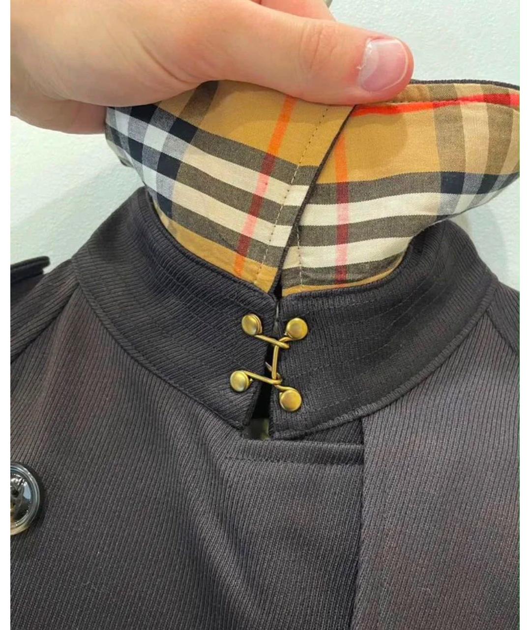 BURBERRY Фиолетовое хлопковое пальто, фото 4