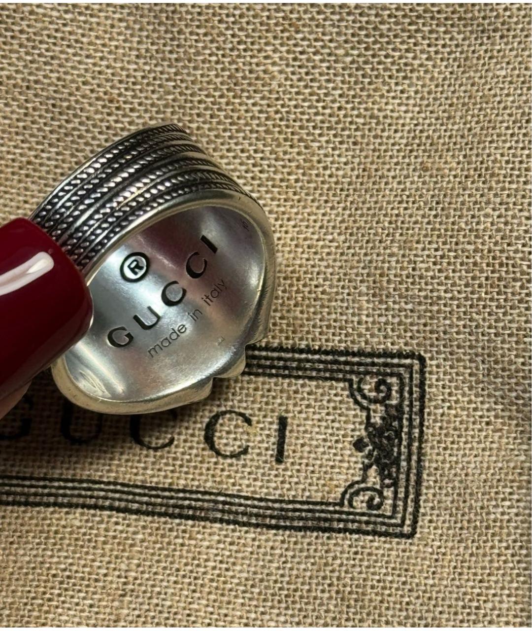 GUCCI Серебряное серебряное кольцо, фото 3