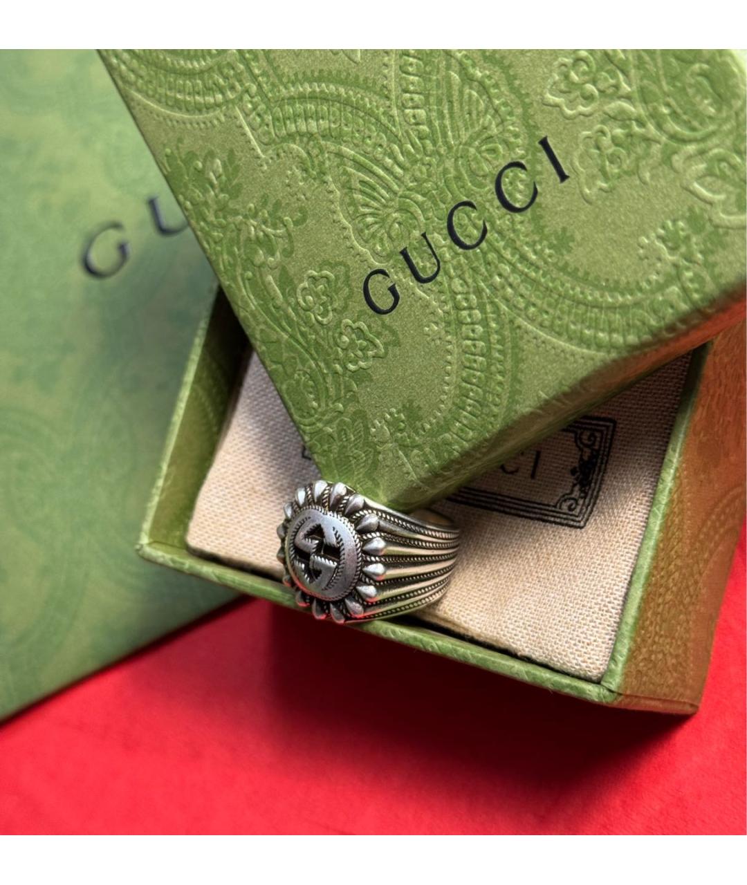 GUCCI Серебряное серебряное кольцо, фото 2