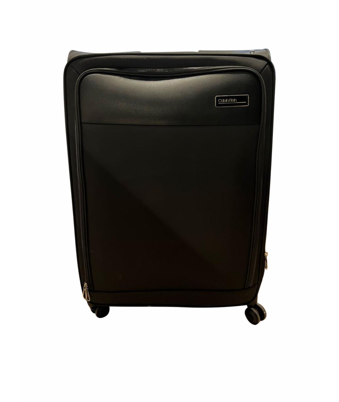 CALVIN KLEIN Антрацитовый синтетический чемодан, фото 1