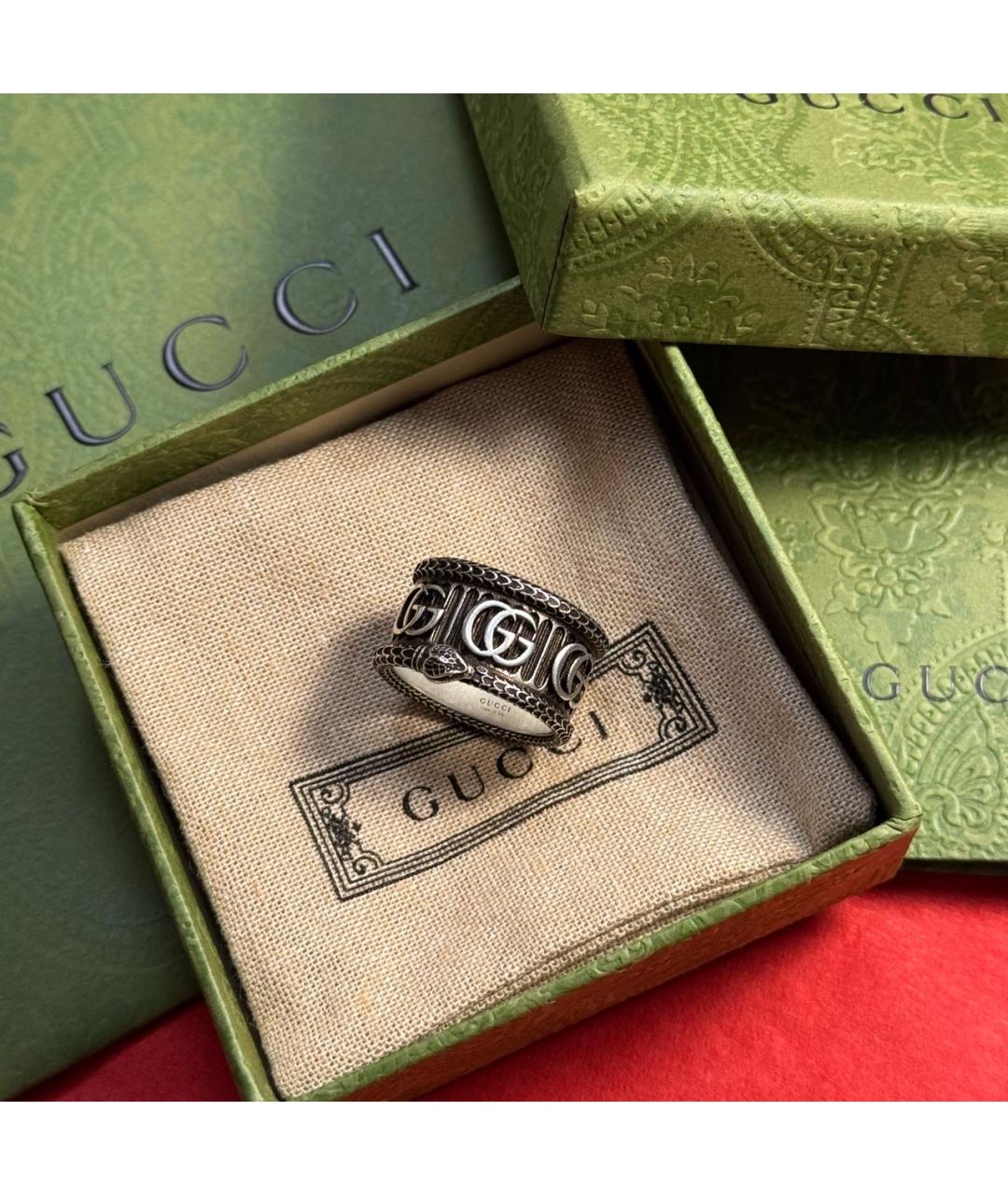 GUCCI Серебряное серебряное кольцо, фото 2