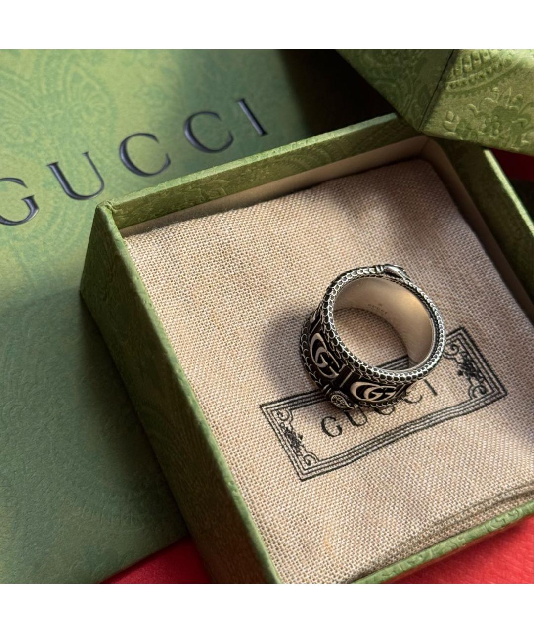 GUCCI Серебряное серебряное кольцо, фото 3
