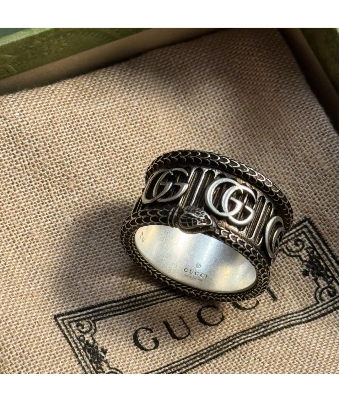 GUCCI Серебряное серебряное кольцо, фото 5