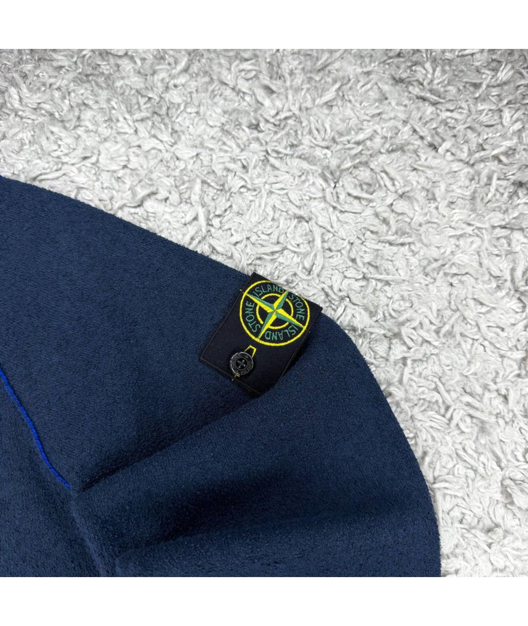 STONE ISLAND Темно-синий хлопковый джемпер / свитер, фото 3