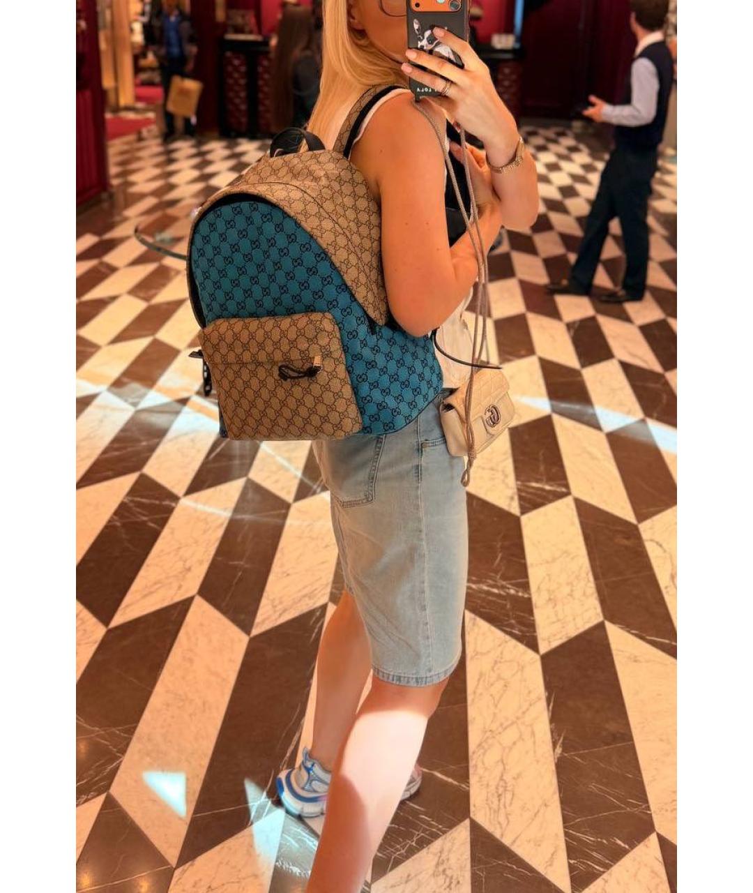 GUCCI Мульти рюкзак из канвы, фото 4
