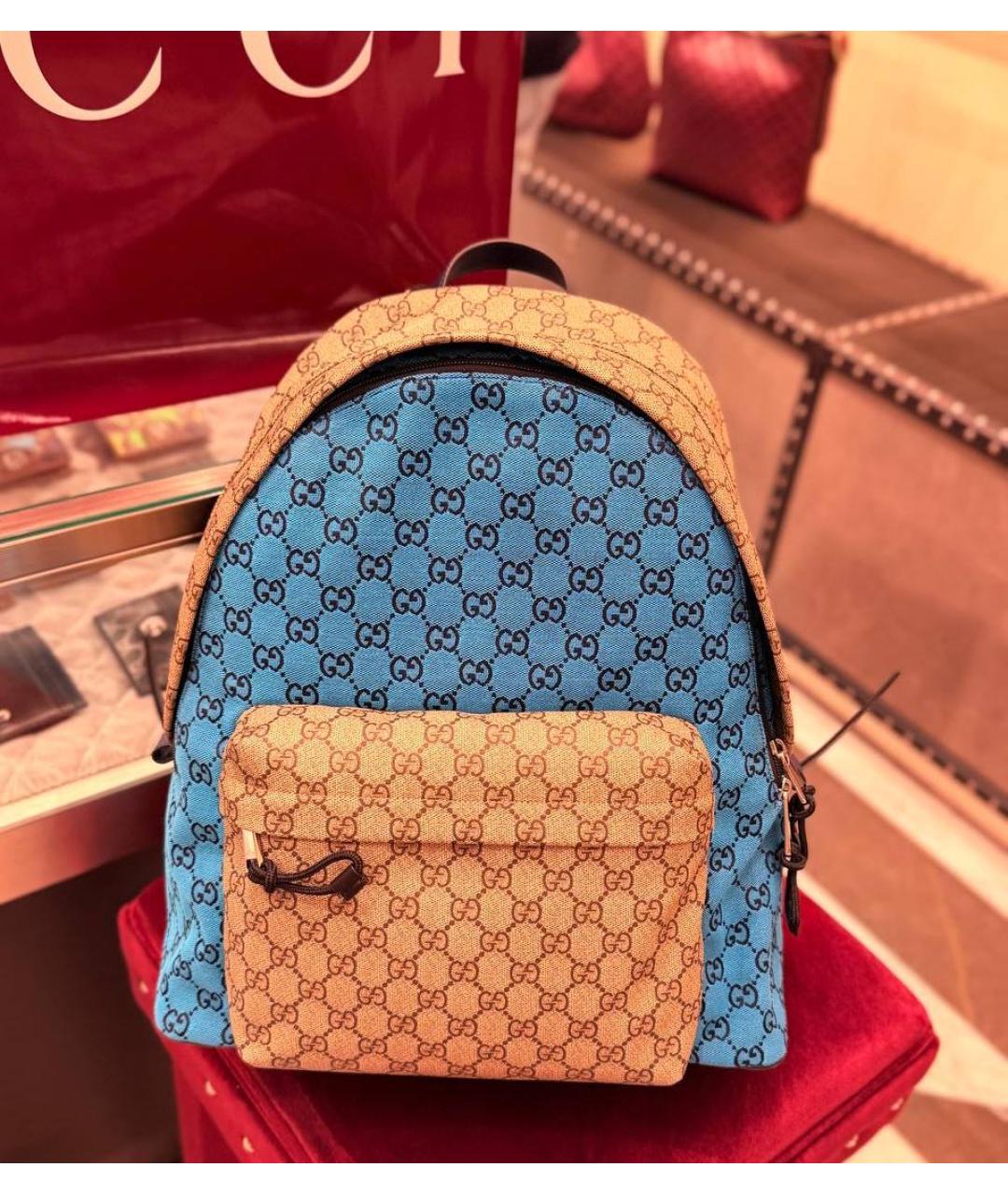 GUCCI Мульти рюкзак из канвы, фото 8