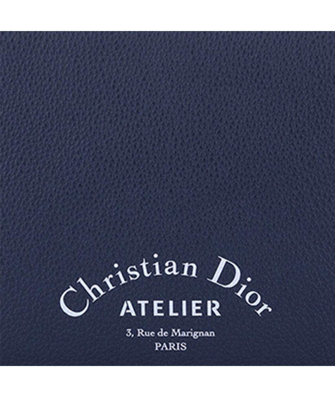 CHRISTIAN DIOR Синяя кожаная папка для документов, фото 4