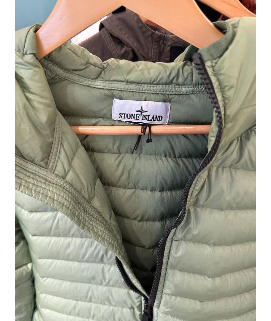 STONE ISLAND Зеленая полиамидовая куртка, фото 3