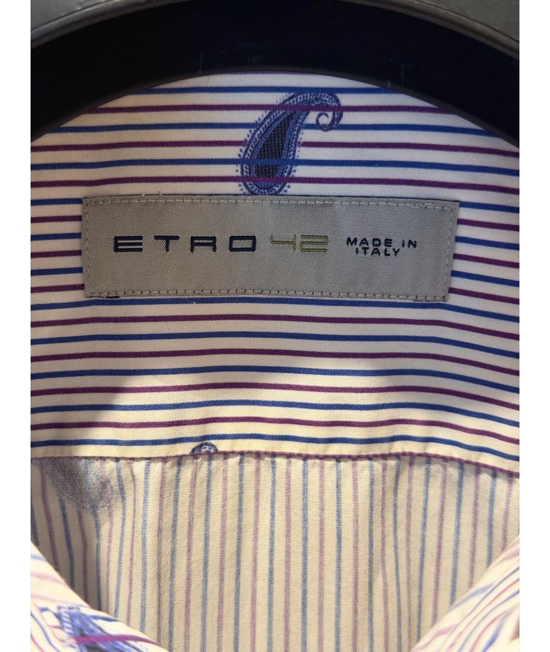 ETRO Белая хлопковая классическая рубашка, фото 3