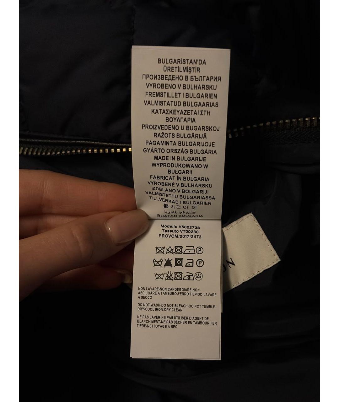 VERSACE COLLECTION Темно-синяя полиэстеровая куртка, фото 8