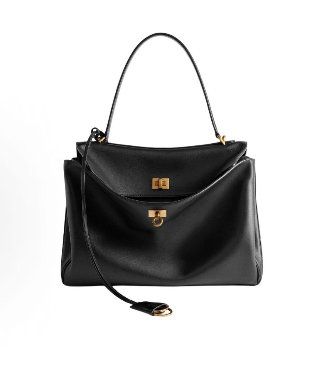 BALENCIAGA Черная кожаная сумка с короткими ручками, фото 8