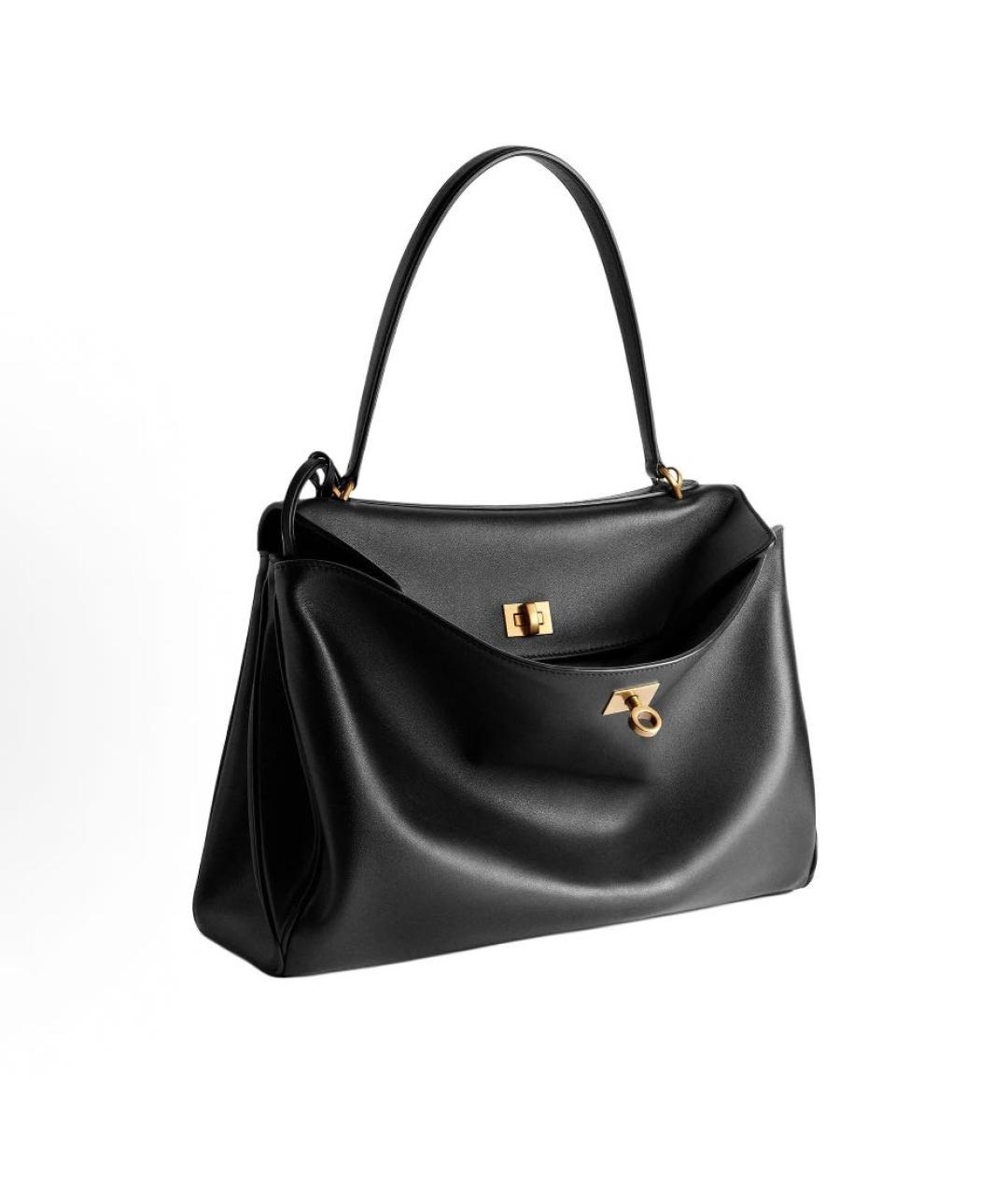 BALENCIAGA Черная кожаная сумка с короткими ручками, фото 2