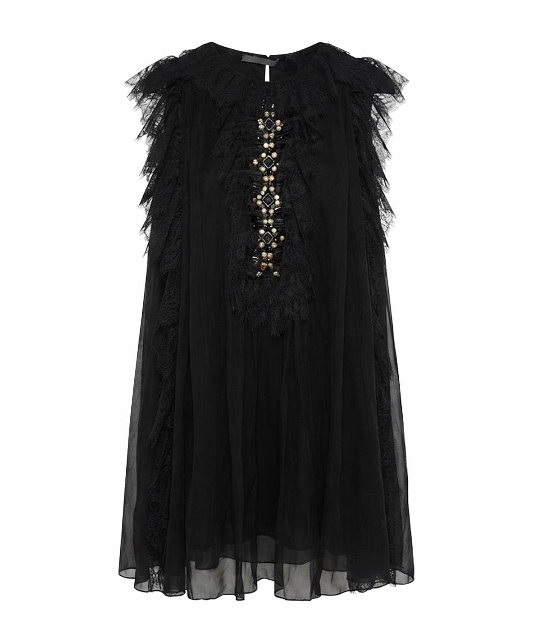 ALBERTA FERRETTI Черное шифоновое вечернее платье, фото 1