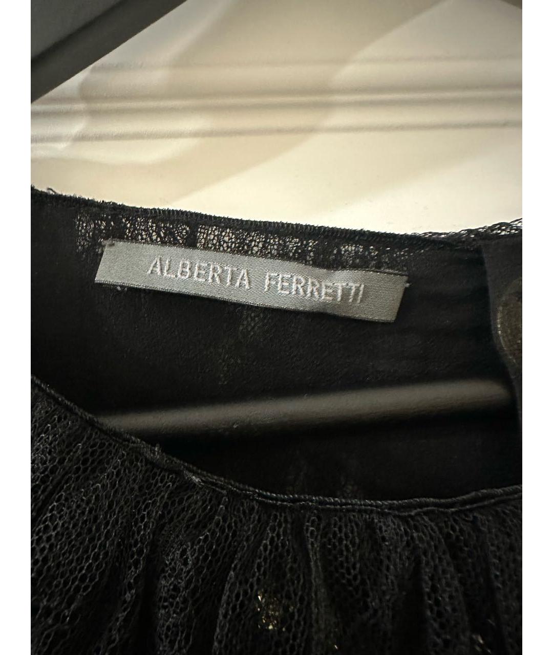 ALBERTA FERRETTI Черное шифоновое вечернее платье, фото 3