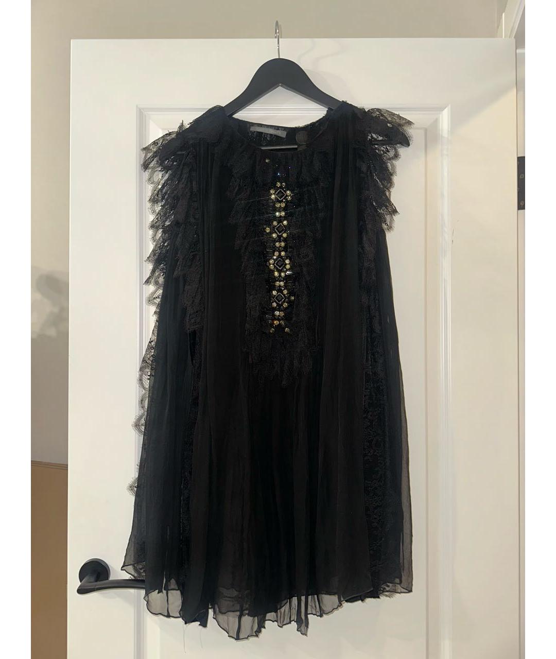 ALBERTA FERRETTI Черное шифоновое вечернее платье, фото 7