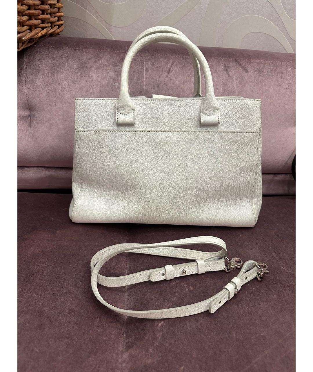 CHANEL Белая кожаная сумка тоут, фото 2