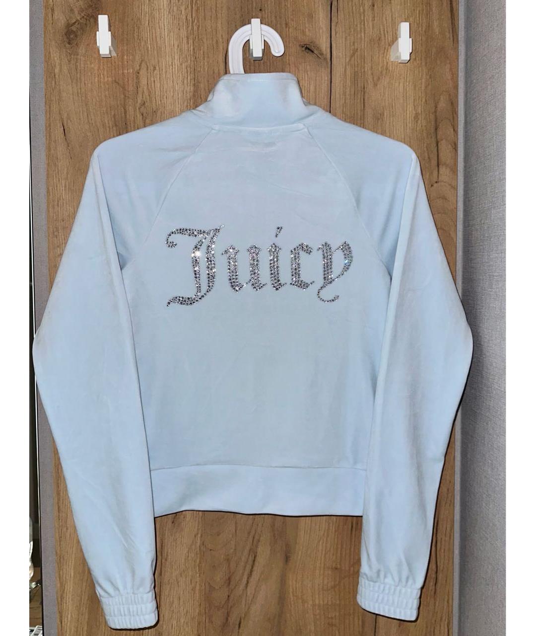 JUICY COUTURE Голубой велюровый костюм с брюками, фото 3