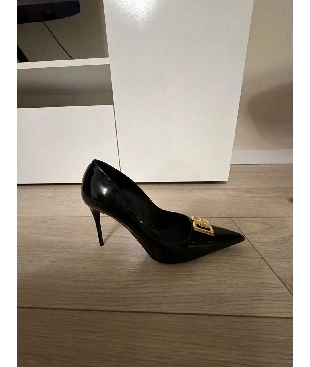 DOLCE&GABBANA Черные туфли из лакированной кожи, фото 5