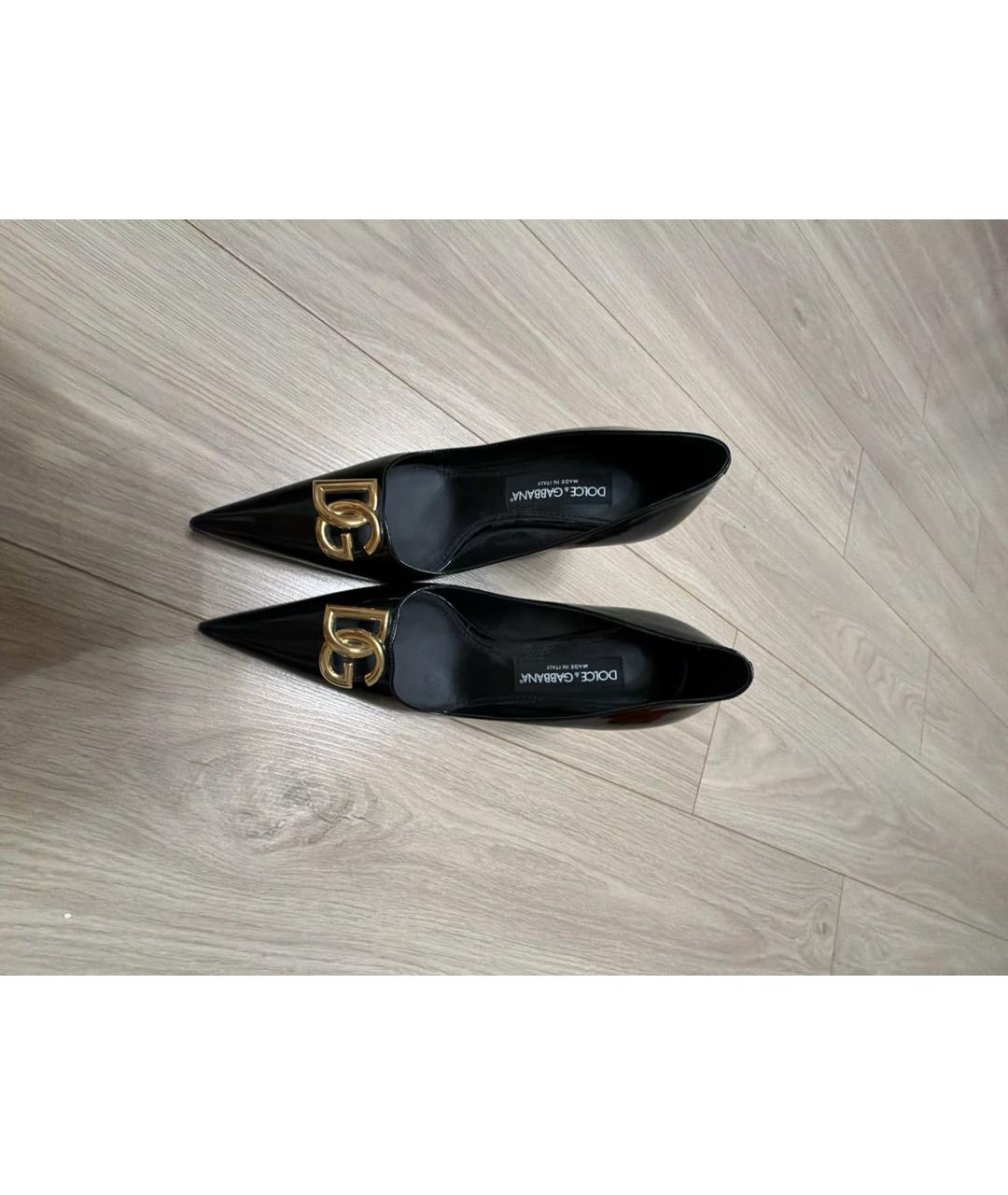 DOLCE&GABBANA Черные туфли из лакированной кожи, фото 2