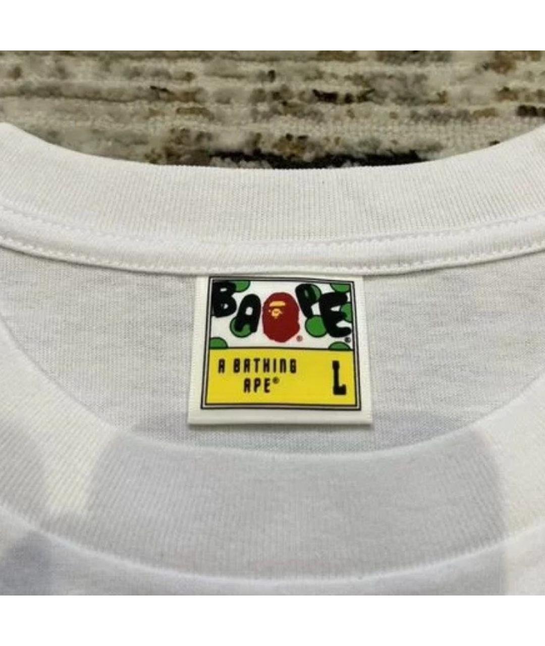 A BATHING APE Белая хлопковая футболка, фото 3