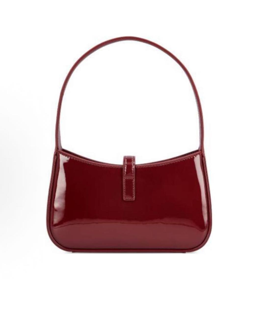SAINT LAURENT Красная сумка с короткими ручками из лакированной кожи, фото 4