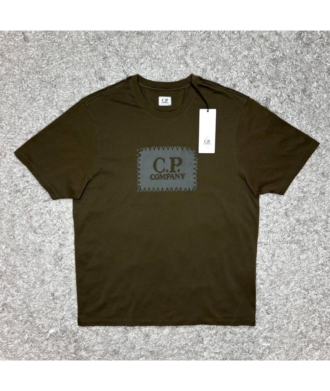 CP COMPANY Коричневая хлопковая футболка, фото 6