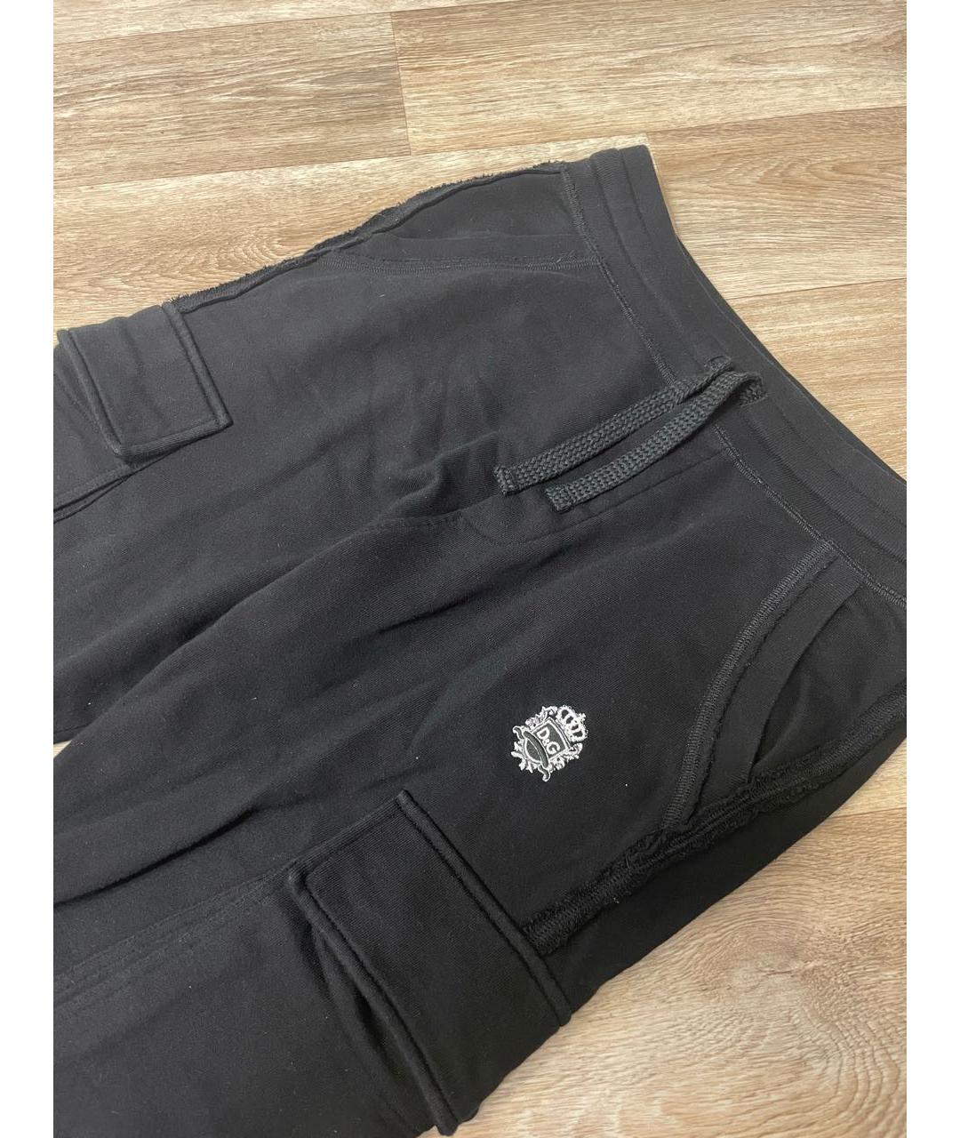 DOLCE&GABBANA Черный хлопковый спортивный костюм, фото 2