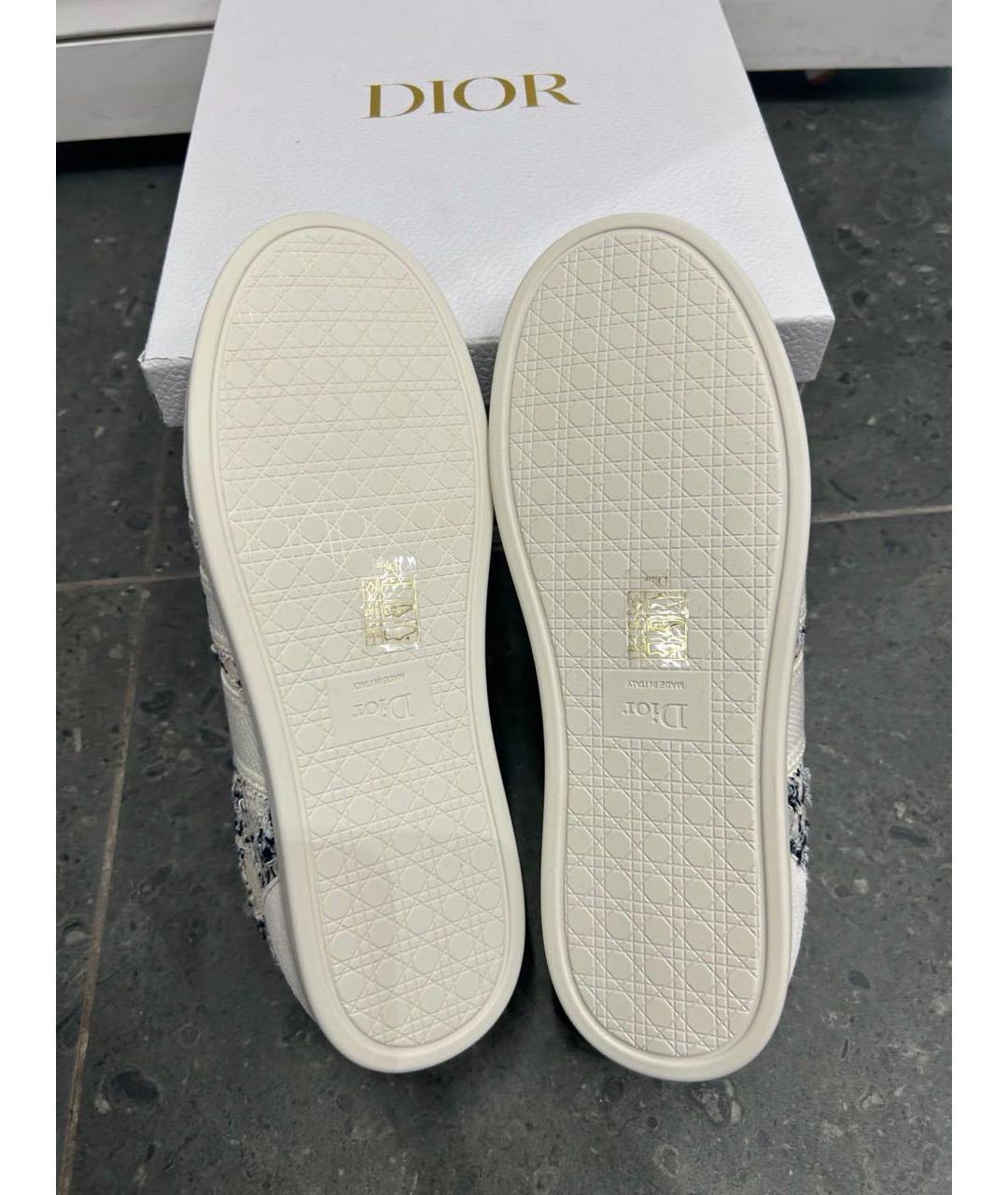 CHRISTIAN DIOR Белые текстильные кеды, фото 5